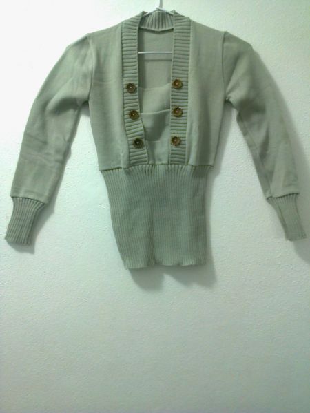 Blusa 6 Botões Cinza