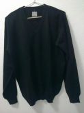 Blusa Masculina Basica Decote em V Preta